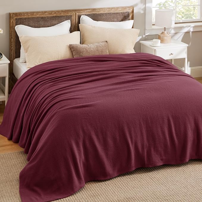 Bedsure GentleSoft 100% Cotton Blanket Queen Size - Image 5