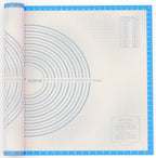 36 * 24 inches Blue, Non-Slip Silicone Baking Sheets - Baking Mat with 0.7mm Thickness - Non-Stick Pastry & Cookie Mat for Kitchen Counter for Rolling Out Dough with Measurements.