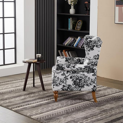 Upholster Accent Armchair & Side Table 2-Piece Set, Chenille Vintage Style - Image 9
