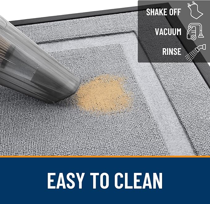 OLANLY Front Door Mat Outside 29.5x17, All-Season Heavy-Duty Rubber Doormat | - Image 6