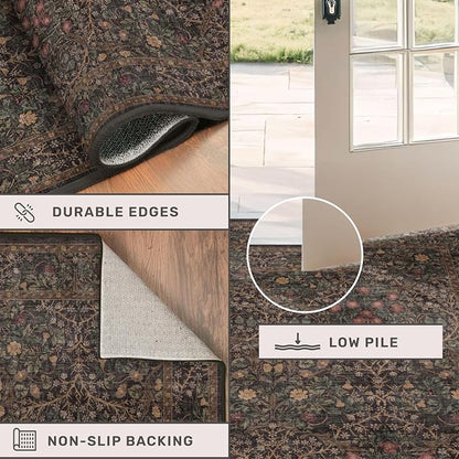 Brown Entryway 2x5 Runner Rug, Small Throw Runners - Image 4