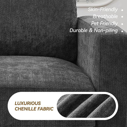 110.6" L Shaped Sectional Sofa, Modular Cloud Deep Seat Couch - Image 7