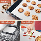 Silicone Baking Mat, 16 IN x 6 FT Free Cutting Baking Sheet,Non-Stick Reusable Dough & Pastry Mat,Non-Slip Silicone Mat Roll for Air Fryer Liner,Freeze Dryer,Oven Baking Pan,Kitchen Counter