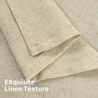 YoungsTex Grommet Linen Curtains 63 Inch Length 2 Panels - Image 6