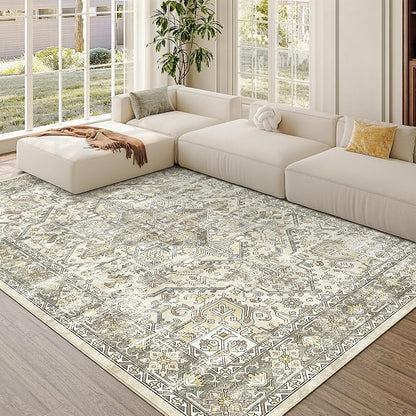 6x9 Area Rugs for Living Room, Large Washable Rug, Dining Room, Low Pile - Image 4