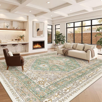 10x14 Area Rugs for Living Room, Large Washable Rug, Dining Room, Low Pile - Image 4