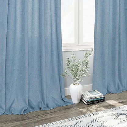 Blue Curtains 132 Inches Long 2 Panels - Image 6