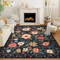 DUKINO 8x10 Area Rugs, Floral Washable Living Room Rug Non Slip, Stain Resistant by DUKINO