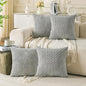 Set of 4 Grey Decorative Throw Pillow Covers 20x20 Inch Corduroy Pillow Covers by Cozoomy