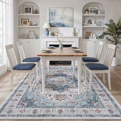 6x9 Area Rugs for Living Room, Large Washable Rug, Dining Room, Low Pile - Image 8