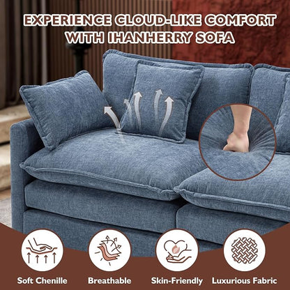 Ihanherry Cloud Sofa 77 Inch Loveseat, Modern Sectional Couch, 2-Seats Sofa - Image 5