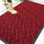 OLANLY Front Door Mat Outside 47x32, All-Season Absorbent Rubber Doormat | Wine by OLANLY