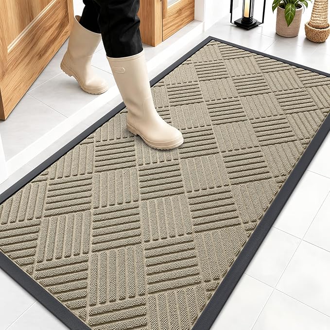 OLANLY Front Door Mat Outside Entrance 47x23, Waterproof Heavy-Duty Doormat | by OLANLY