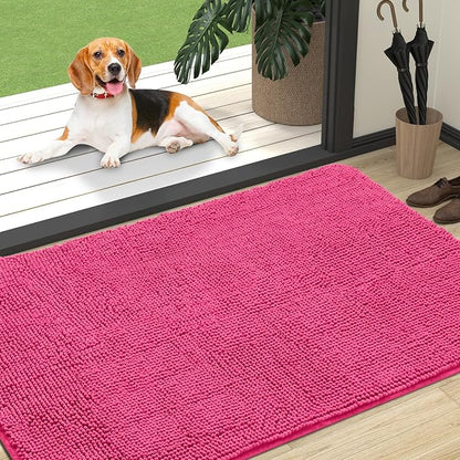 OLANLY Dog Door Mat for Muddy Paws 47x32, Super Absorbent Chenille Mud Mat | by OLANLY