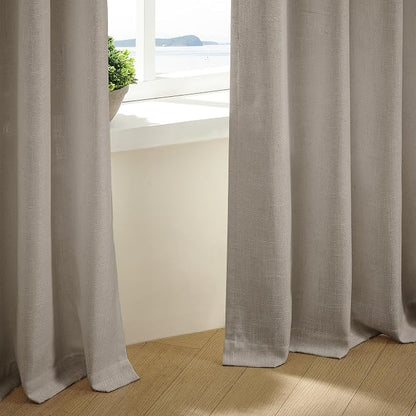 Pinch Pleated Linen 100 Inch Curtains - Image 7