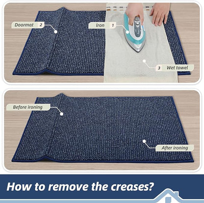 BEQHAUSE Dirt Trapper Door Mat 20" x 48", Non-Slip Washable Doormats, Low - Image 9