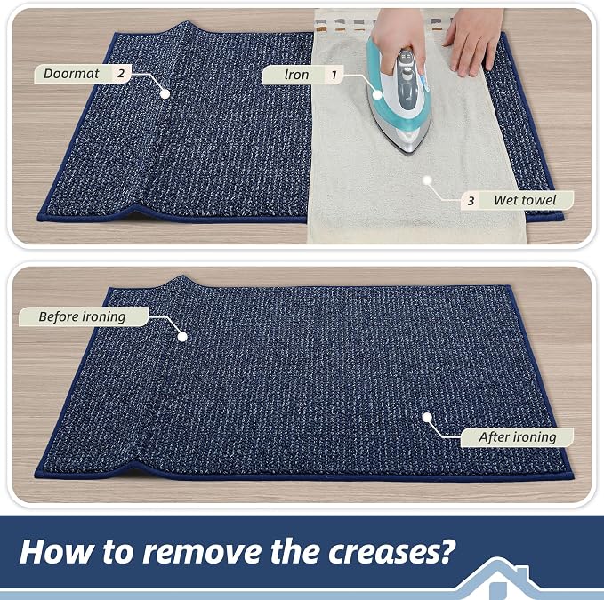 BEQHAUSE Dirt Trapper Door Mat 24" x 60", Non-Slip Washable Doormats, Low - Image 9