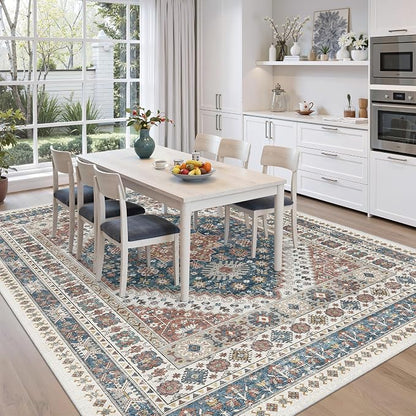 8x10 Area Rugs for Living Room, Large Washable Rug, Dining Room, Low Pile - Image 8