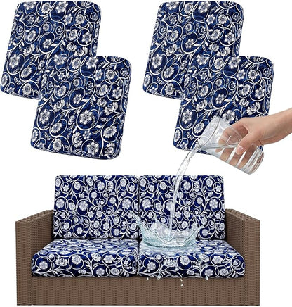 Smiry Waterproof Patio Cushion Covers, Stretch Outdoor Furniture Covers | Couch by Smiry