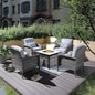 ovios 5-Piece Patio Furniture Set, Outdoor Wicker Sofa by OVIOS