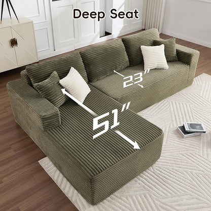 Opiesit 108" Boneless Couches for Living Room, Modular Sectional Sofa - Image 4