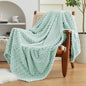 EXQ Home Gentle Soft Fleece Throw Blanket – Cozy Lightweight 3D Imitation by EXQHomeTexitleCoLtd