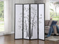 Roundhill Bamboo Print 4-Panel Framed Room Screen/Divider by RoundhillFurniture