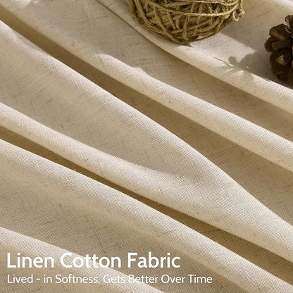 Tan Linen Curtains 84 Inches Long - Image 4