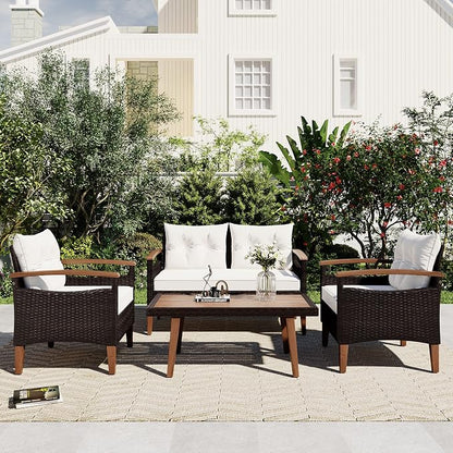 VilroCaz 4-Piece Outdoor Patio Sofa Seating Set - Image 2