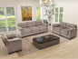 HAOMARKETS Corduroy Sofa Set, Upholstered Armchair, and 3-Seater Couch by HAOMARKETS
