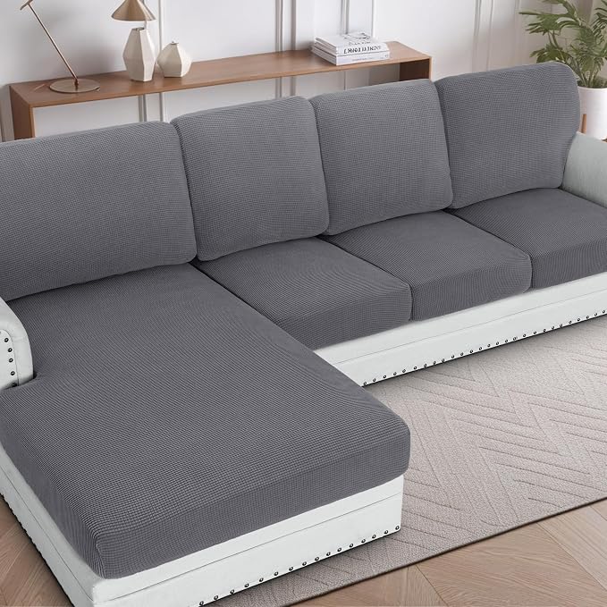 H.VERSAILTEX Sectional Couch Covers 8 Pieces Stretch Sofa Covers by HVERSAILTEX