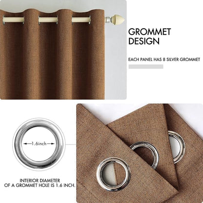 MIULEE 100% Blackout Linen Curtains - Image 4