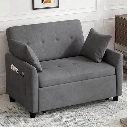 Sleeper Sofa Bed, 3 in 1 Convertible Sleeper Couch Bed Pull Out, Small Loveseat - Image 6