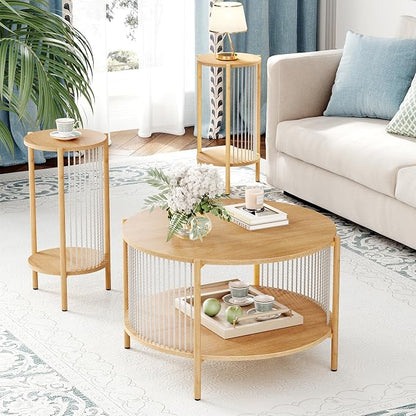 Yechen 3-Piece Boho Coffee Table Set by Yechen