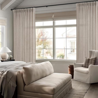 Greyish Brown Pinch Pleated Light Filtering Room Divider Curtains 95 Inches - Image 7