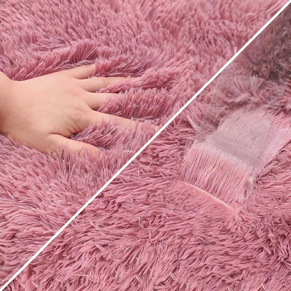 2x10 Bedside Area Rugs for Bedroom Soft Fluffy Shag Blush Pink Rug for Hallway - Image 5