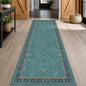 Teal 10ft Long Hallway Runner Rug by HazoHaus