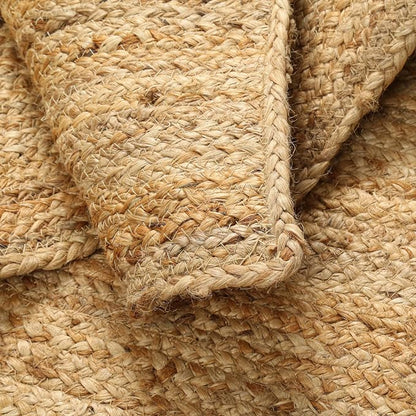 Hausattire Jute Braided Area Rug, 4x6 ft | 100% natural jute, hand woven - Image 4