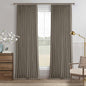 Dark Taupe 96 Inch Blackout Pinch Pleated Curtains 2 Panels by Twodrapes