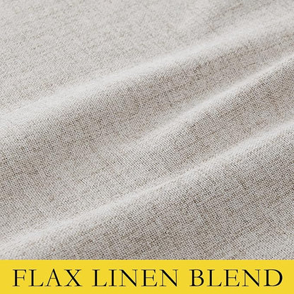 NICETOWN Brich Vintage Open Linen Weave Flax Thermal Curtains, 100% Blackout - Image 9