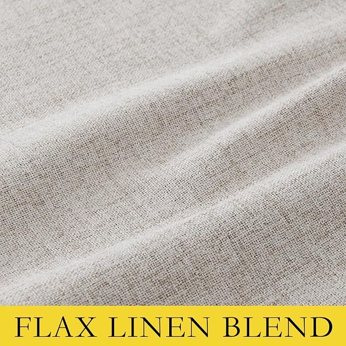 NICETOWN 100% Blackout Brich Linen Curtains - Image 9
