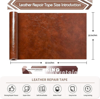 KING MOUNTAIN Leather Repair Patch, 16 x 60 Inches Self-Adhesive Repair Tape - Image 4