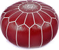 Marrakesh Gallery Genuine Leather Round Pouf Unstuffed by MarrakeshGallery