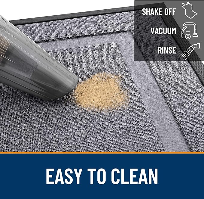 OLANLY Front Door Mat Outside 29.5x17, All-Season Heavy-Duty Rubber Doormat | - Image 6