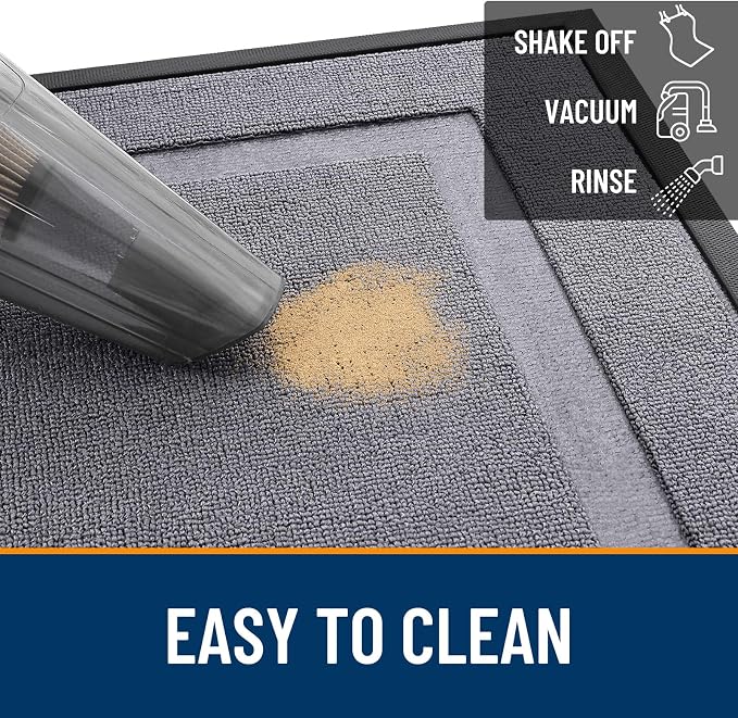 OLANLY Front Door Mat Outside 71x47, All-Season Heavy-Duty Rubber Doormat | - Image 5