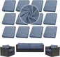 12PCS Patio Cushion Covers, Patio Furniture Couch Seat Slipcovers | Washable by SUKAIKEQA