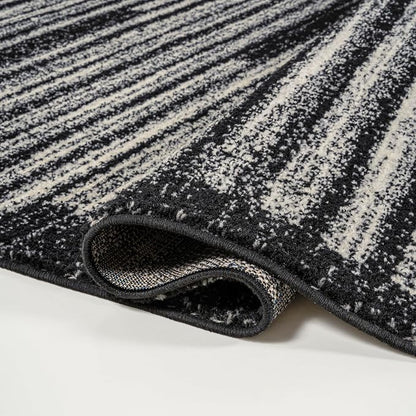 JONATHAN Y Khalil Modern Berber Stripe Black/Cream Indoor Area Rug, Contemporary - Image 7