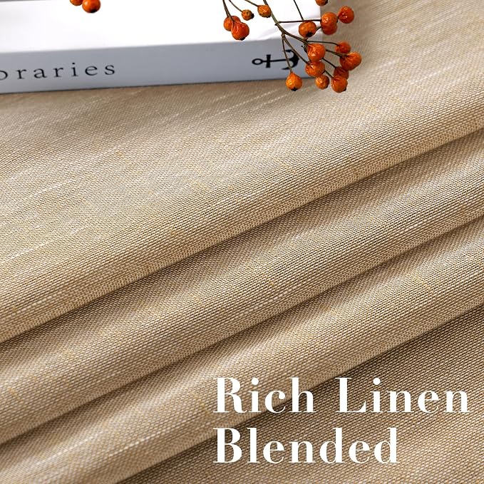 H.VERSAILTEX Linen Curtains Flax Linen Blended Curtain Panels - Image 4