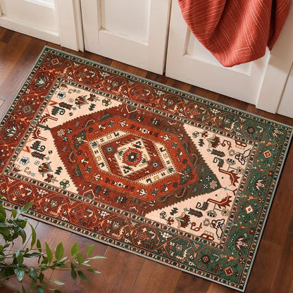 SERISSA 2x3 Washable Non Slip Boho Small Area Rug by SERISSAHomeDecorCollection