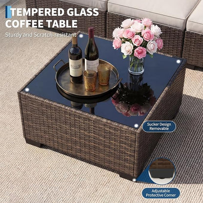 7-Piece Outdoor Sectional Furniture Set, Patio Furniture Sets - Image 8
